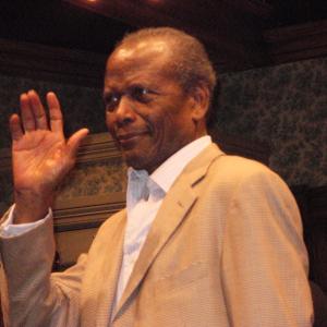 My hero Mr. Sydney Poitier at his first appearance in the audience of 