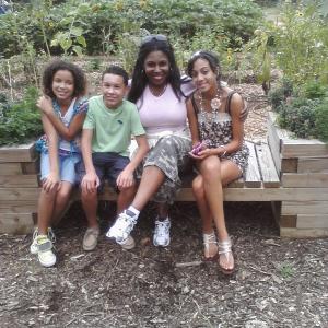 What beautiful kids for my show, filming in a garden in Atlanta.
