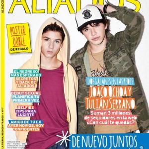 Joaquín Ochoa and Julián Serrano on the cover of the April 2014 issue of Aliados Magazine