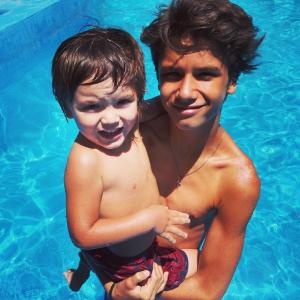 Joaquín Ochoa and baby brother