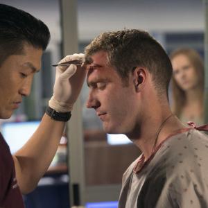 Still of Jared Canfield and Brian Tee in Chicago Med