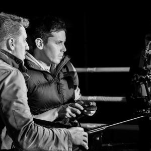 Rayner Cook and Matt Mirams on the set of Fighting Chance