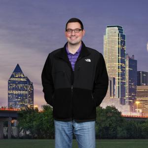 Matt Madderra at reopening event for Reunion Tower in Dallas TX