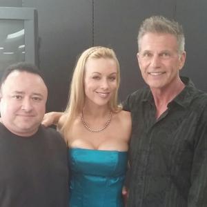 Gabriel Campisi Kayden Kross and Steve Hanks on the set of Schools Out