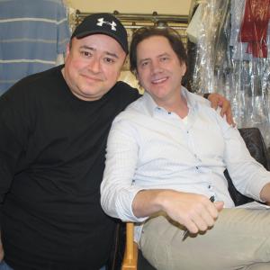 Gabriel Campisi and Jamie Kennedy on the set of Buddy Hutchins.