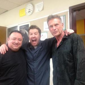 Gabriel Campisi Nick Swardson and Steve Hanks on the set of Schools Out