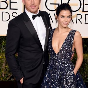 Channing Tatum and Jenna Dewan Tatum at event of 73rd Golden Globe Awards (2016)