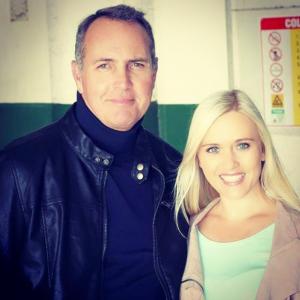Anna Baranowska and Arnold Vosloo on set of Cape Town