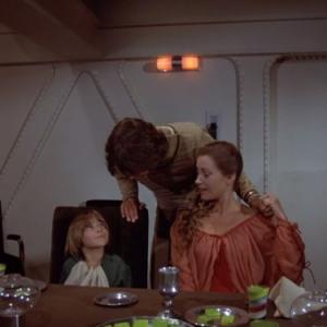 Still of Noah Hathaway Jane Seymour and Richard Hatch in Battlestar Galactica 1978