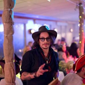 Seba Aln working as doble look alike Johnny Depp in the annual MTV Nothern Europe Christmas Party 2012