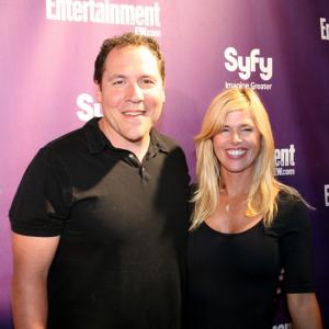 Jon Favreau with wife Joya Tillem
