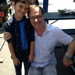 Hunter with Michael Bonnabel. Hunter plays Michael in the movie Father's Day Breakfast.