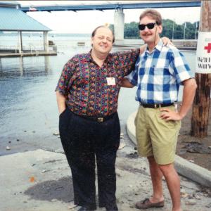 Late actor Roy Brocksmith joins KHQA-TV Reporter John to do a PSA to give blood during the Flood of '93 in Quincy, Illinois