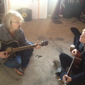 John works with actress Abby Wathen for her singing scene in UABRS film