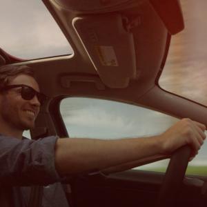 Still from VOLVO S60 ROAD TRIP commercial Precision Driver Mads Black