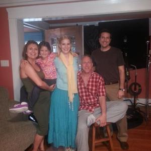 A Family moment. Cast photo from the Film 'Cloudy with a Chance of Sunshine'.