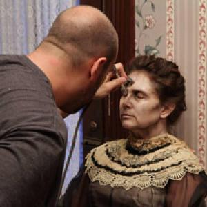 Getting all made up for the Horror Film Open House