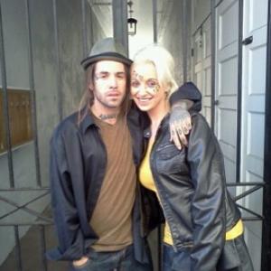 Stefan Solea with Fiance' Pricilla Marie Rodgers on the set of Now You See Me