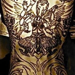 Stefan Solea back tattoo