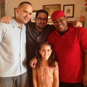 On set with my Dad Devin McGee Director Joe Covas and Producer Brick Jackson