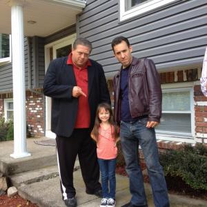 Mallory with Alex Corrado and Doug Anthony after wrapping the Muller Insurance commercial.