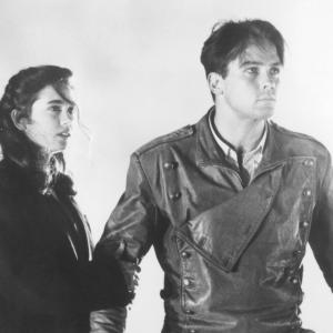 Still of Jennifer Connelly and Billy Campbell in The Rocketeer 1991