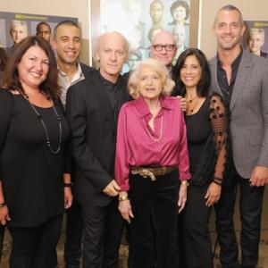 Tommy Walker, Ingrid Duran, Orlan Boston, Timothy Greenfield-Sanders, Edie Windsor, Chad Thompson, Catherine Pino, Sam McConnell, and Wesley Adams at the NYC Premiere of The Out List.