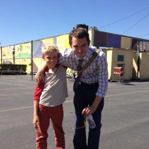 Jared and Elijah Wood on the set of Cooties