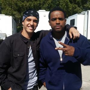 Mario Temes  Larenz Tate on the set of NBCs Game of Silence