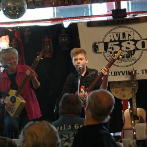 Performing with Patsy Trigg at the BBQ Caboose in Lynchburg TN for the Kids Take Nashville TV Show