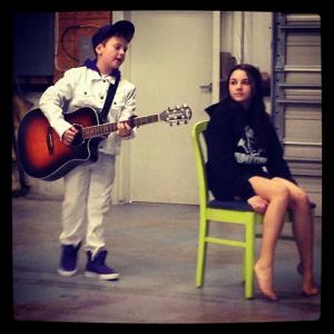 Landon works with the PDS Rehearsal for Mini Starz as their tribute artist Justin Bieber and Austin Mahonehe is working with actress and model Ireland Carroll their tribute artist Selena Gomez