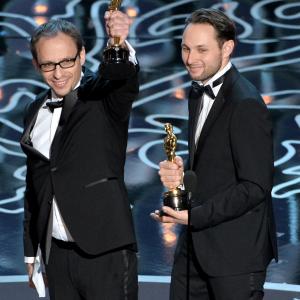 Alexandre Espigares and Laurent Witz at event of The Oscars (2014)