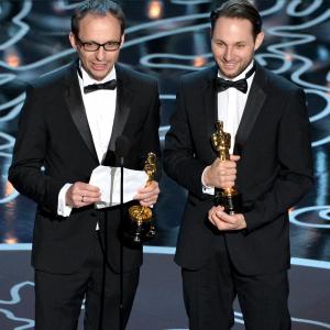 Alexandre Espigares and Laurent Witz at event of The Oscars (2014)