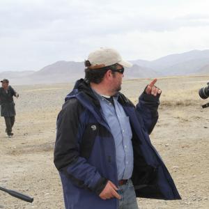 Director of Photograhy Fernando Del Rio on the set in Mongolia