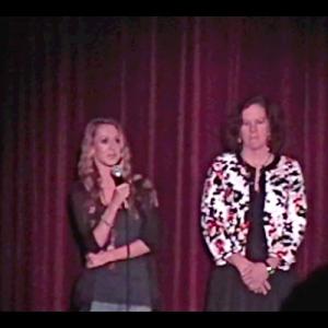 Lauren Lindberg, Jenyth Utchen at Monte Vista High School Screening of Independence in Sight. Proceeds of DVD sales went to REACHOUT.Com, for suicide prevention.