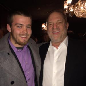 Ryan Brown and Harvey Weinstein at the premiere of August: Osage County.