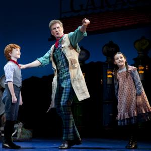 Sophie as the lead role of Jemima in Chitty Chitty Bang Bang at QPAC 2013. Here with David Hobson (Caractacus Potts) and Campbell MacCorquodale (Jeremy).