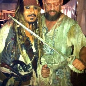 Pirates of the Caribbean: On Stranger Tides. ~ Jeremy Dunn as one of Blackbeard's Zombies. He fights Stephen Graham and Christoper Fairbank in the Mutiny.