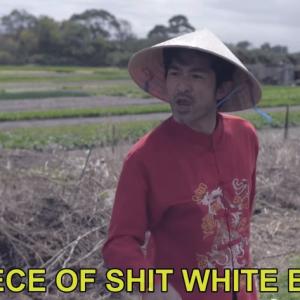 Yoji Tatsuta as 'Chinaman' in a YouTube video 'America v China_RAP BATTLE' by Superwog 2014