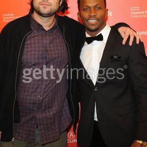 Director Danny Perez and actor Emmanuel Kabongo attend the Antibirth Premiere during the 2016 Sundance Film Festival at Egyptian Theatre on January 25 2016 in Park City Utah