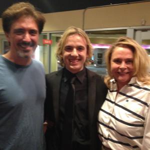 Adam with Ted Monte and Priscilla Barnes at the Robbys