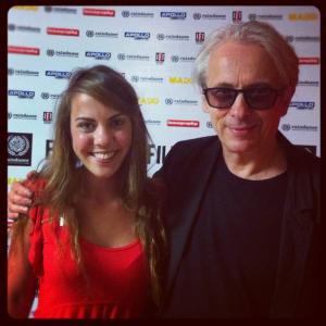 Emily Cook with Elliot Grove- founder of the Raindance Film Festival