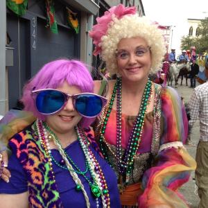 That is me on the right working on the set of Star Crossed as a Marti Gras partier.