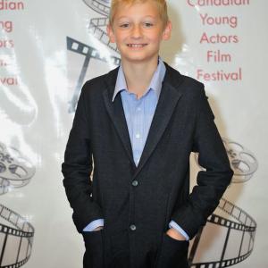 Julien Hicks - red carpet - Canadian Young Actors' Film Festival 2013
