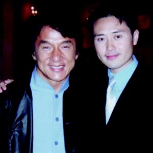 With Jackie Chan in Hong Kong.