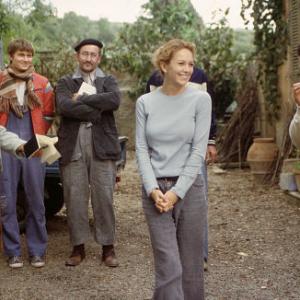 Frances (Diane Lane, second from right) experiences the agony and the ecstasy of remodeling her Tuscan villa with the help of contractor Nino (Massimo Sarchielli, far left), handymen Pawel (Pawel Szajda, second from left) and Jerzy (Valentine Pelka, third from right), and friend and realtor Signor Martini (Vincent Riotta, far right)