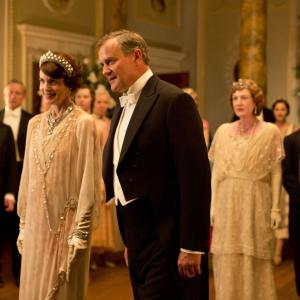 Still of Elizabeth McGovern Samantha Bond and Hugh Bonneville in Downton Abbey 2010