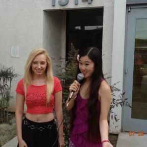 Alexis being interviewed by Tina Q Nguyen