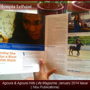 Olympia LePoint Appears in Agoura Hills Magazine January 2014 Issue.