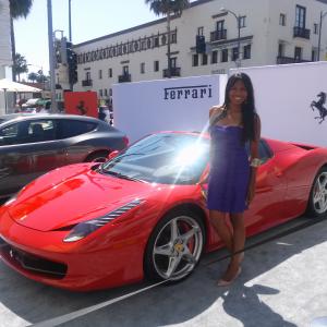 Olympia LePoint a celebrity guest at the 2013 Ferrari Car Show in Beverly Hills California